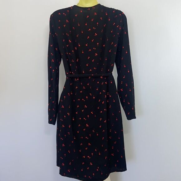 Rails Dress “Lola Metallic Cherries” Wrap Style Nwot Sz XS - Picture 7 of 8